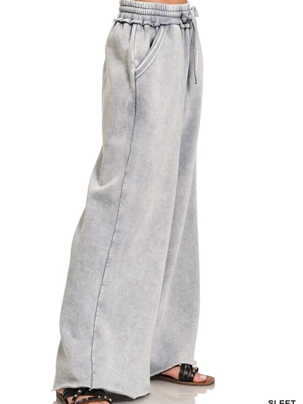 Acid Wash Wide Leg Lounge Pants